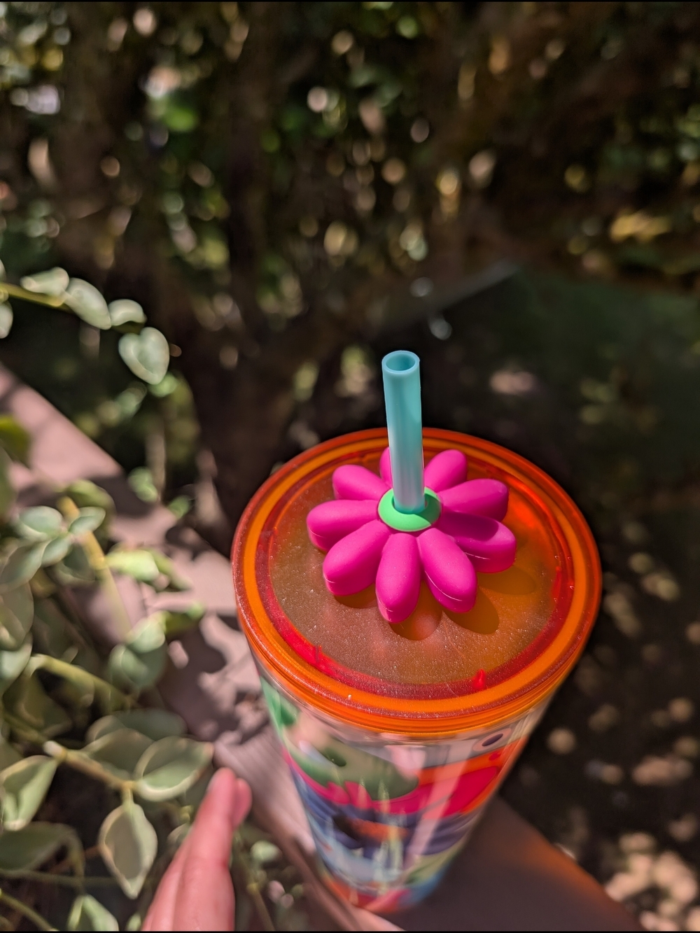 Starbucks Summer 2025 Cold Cup Multicolor Limited Release Pink Flower topper - Picture 2 of 5